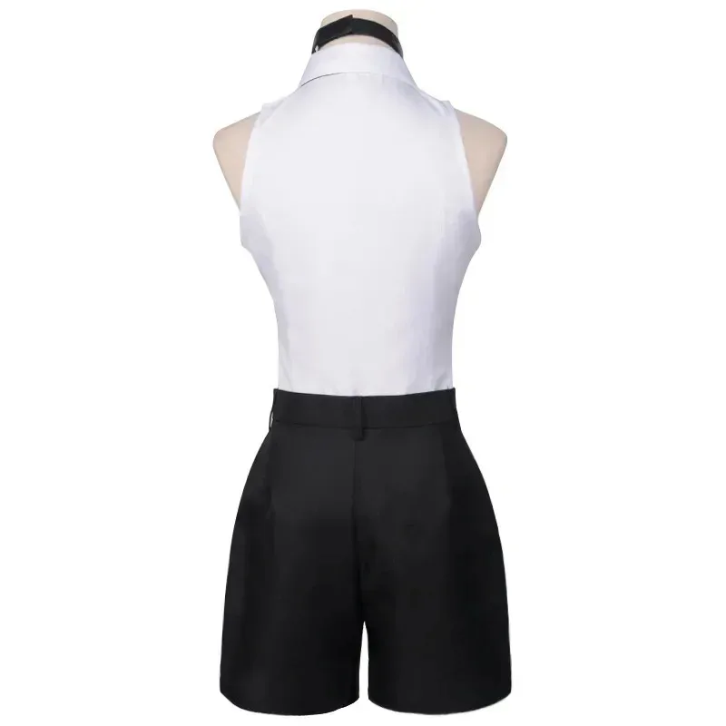 Kostum anime 전기 톱 남자 Reze 코스프레 유니폼 세트 목걸이 가발 할로윈 카니발 파티 소녀 드레스