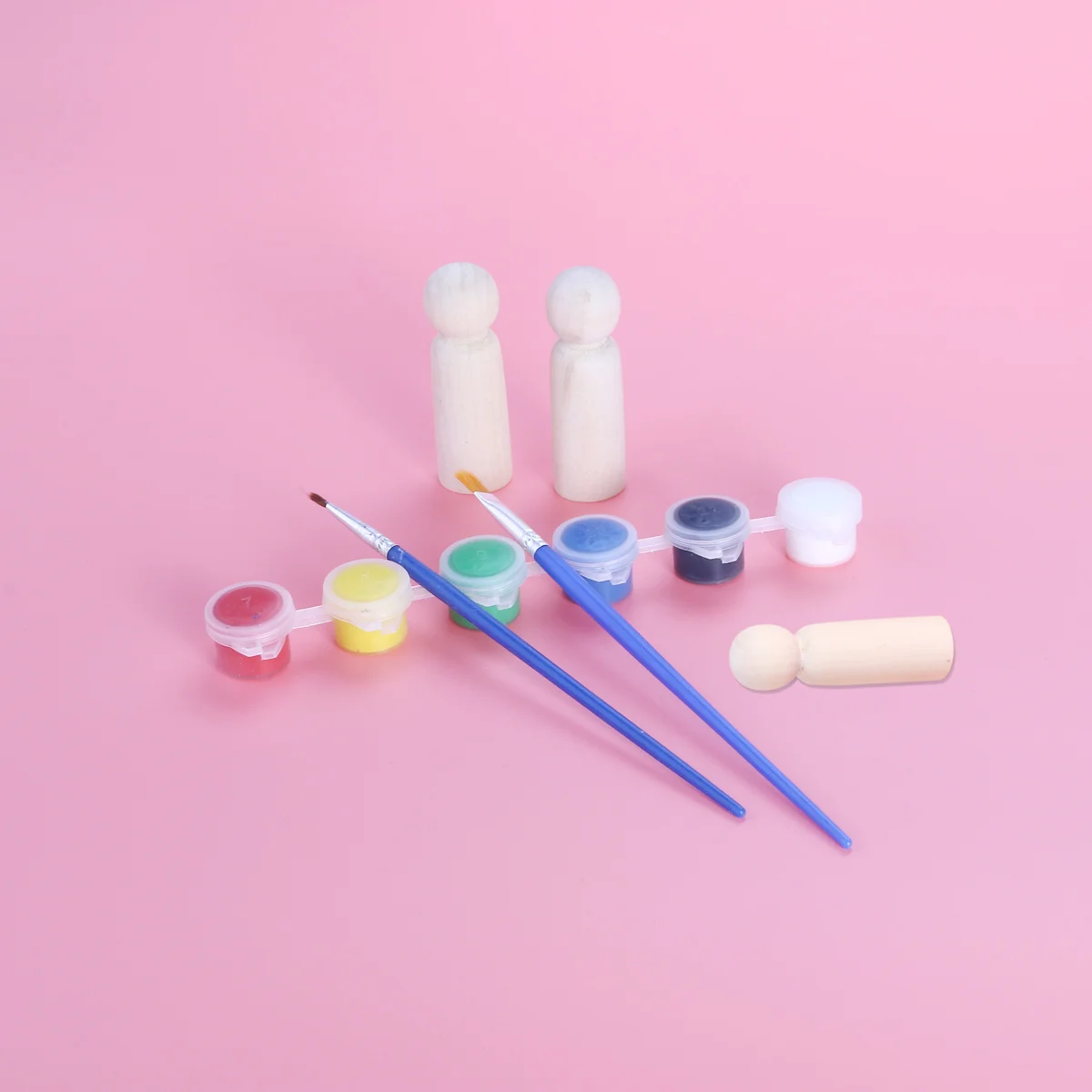 

10Pcs Wooden Peg People Blank DIY Wedding Cake Toppers Birthday Christmas Party Decoration Kit Personalized Painted Keepsake