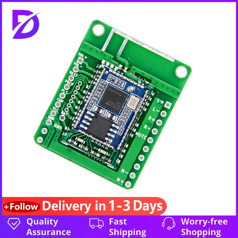 Blue-tooth 5.1 Receiving Module Supports APTX APTXHD Power Amplifier Board 3.6-5.5V QCC3034