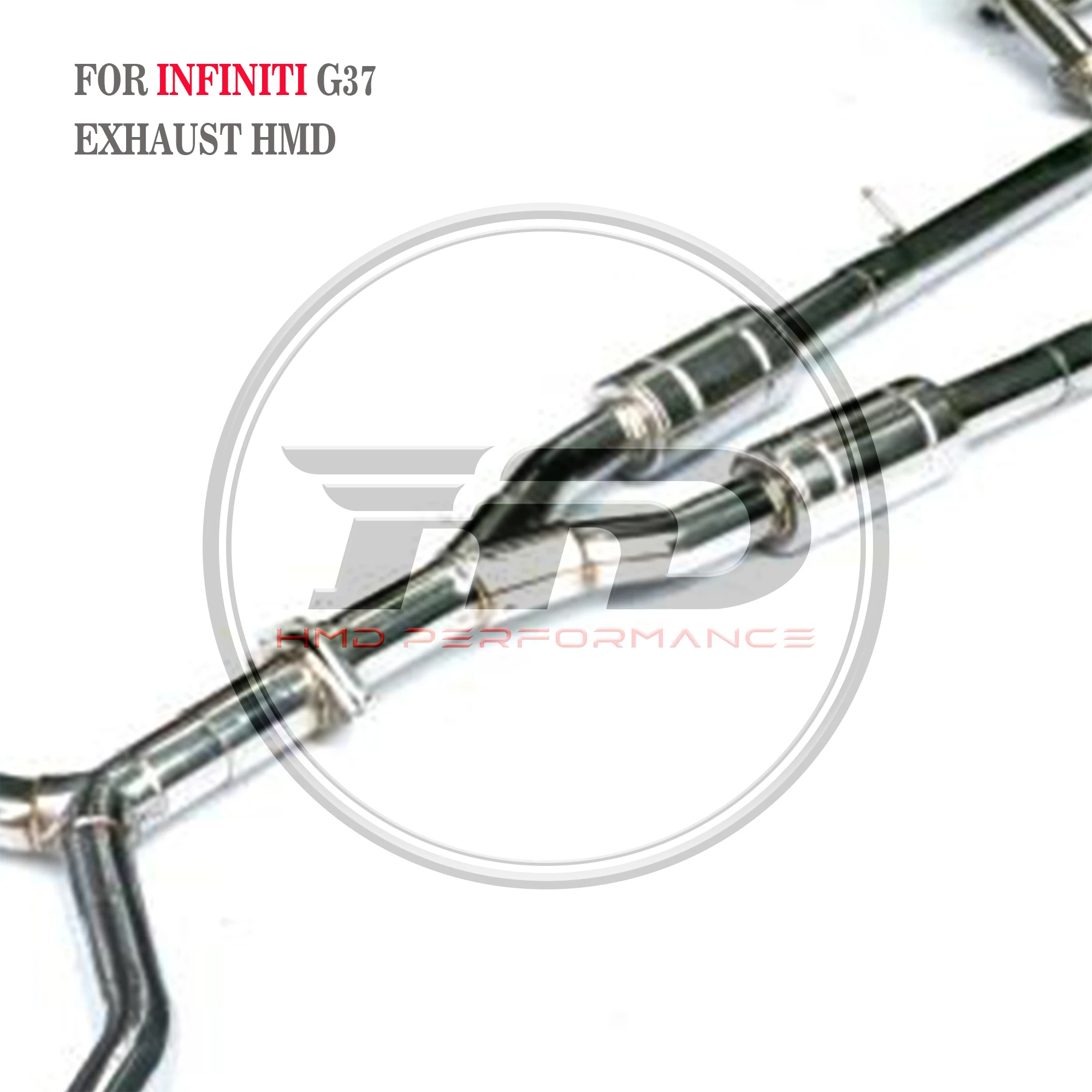 عادم Catback لإنفينيتي G37 SS304 مع أطراف كاتم صوت الصمام تركيب غير مدمر HMD