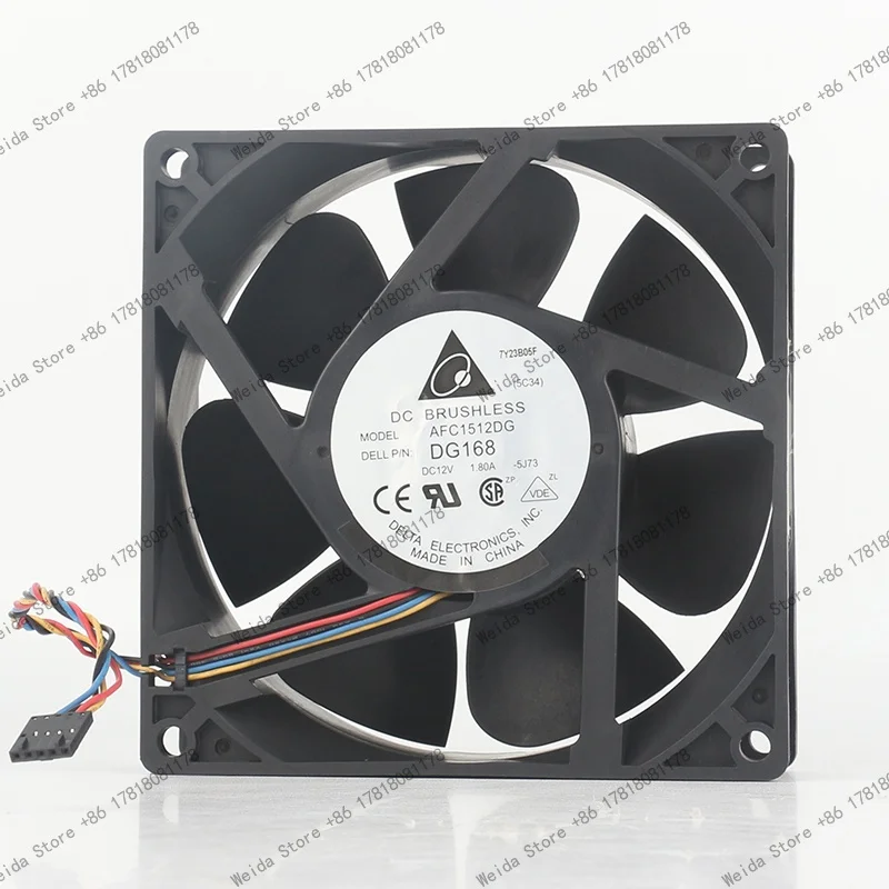 

15CM Original Delta DC12V 1.80A high air volume 15050 150X150X50MM new energy server AFC1512DG-5J73 cooling fan
