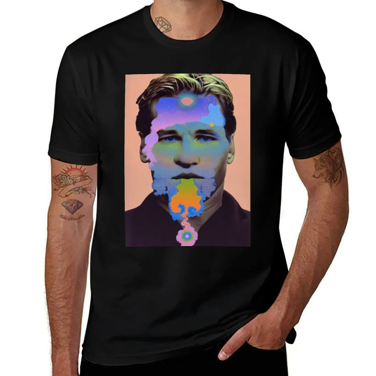 

Val Kilmer Surreal Portrait Vintage Psychedelic Abstract Art T-Shirt Clothing fashion shirts T-shirts man shirts men graphic