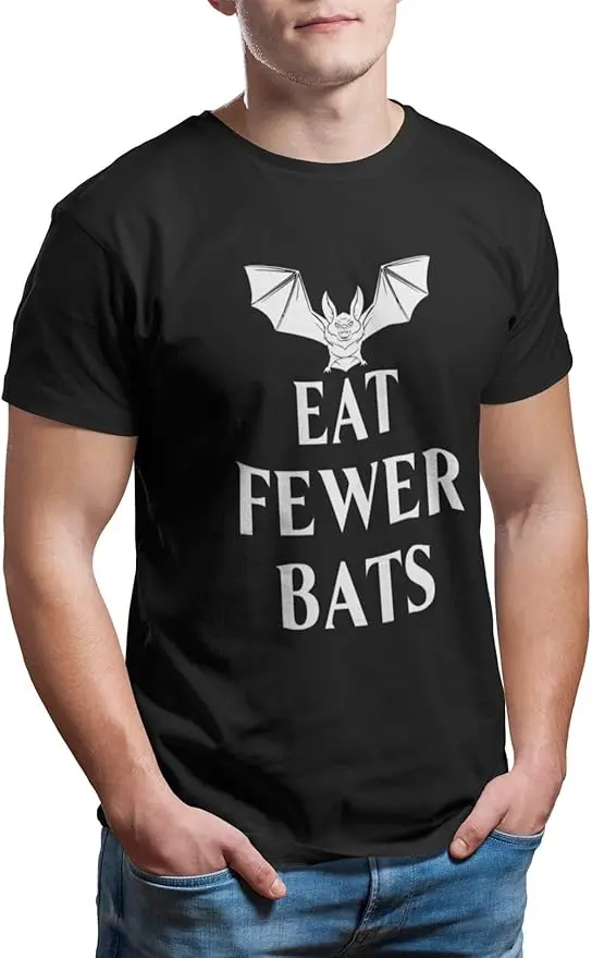 Men's T Shirt Eat Fewer Bats Funny Germs 2020 Graphic Tshirt wholesale cheap graphic t shirts 2024 streetwear t-shirts