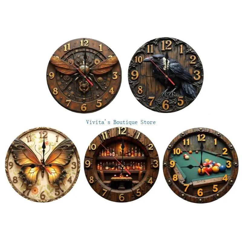 

Unique Acrylic Wall Clock Quiet Operations Contemporary Art Decors For Home Enhancement M76D