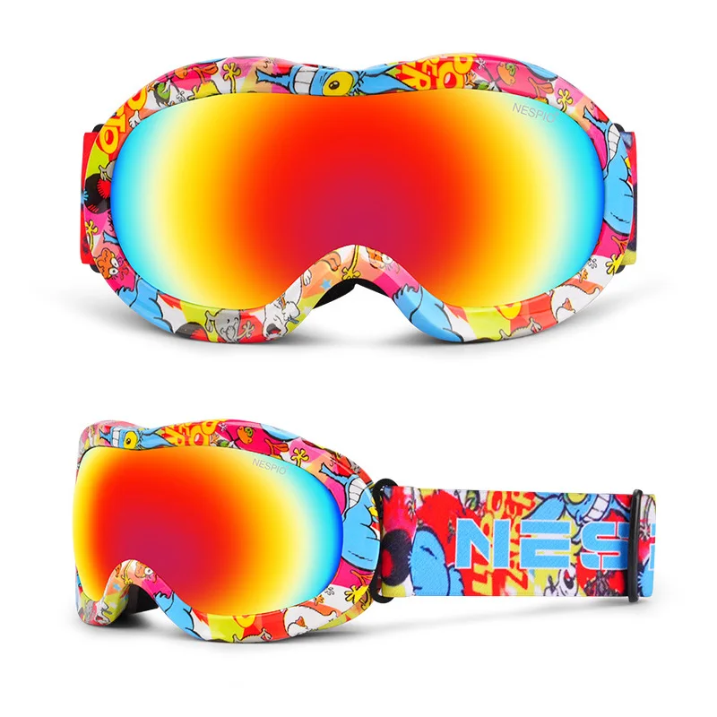 

2025 New Children's Skiing Goggle Double-layer Anti Fog Windproof Boys Girls Large Spherical Myopia Goggles Outdoor Skiing Sport