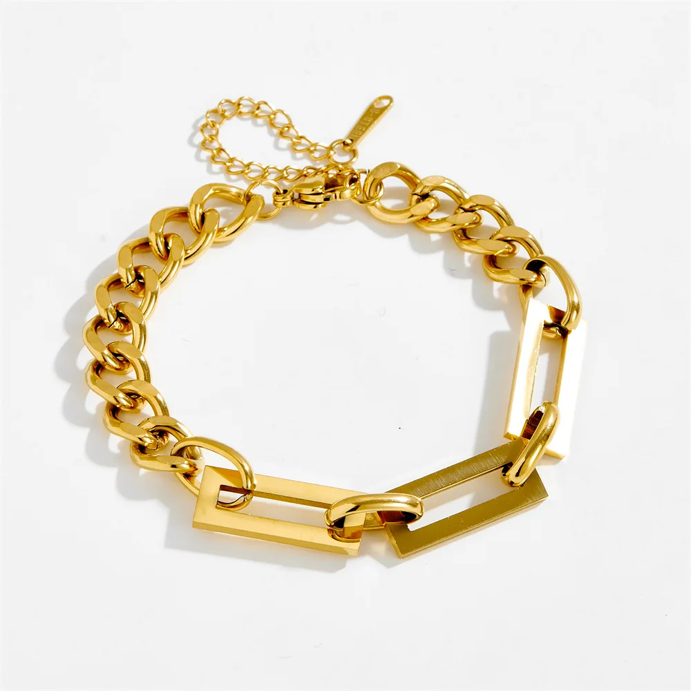 316L Stainless Steel New Fashion High-end Jewelry Hip Hop Minimalism Charm Thick Cuba Chain Choker Necklaces Bracelets For Women