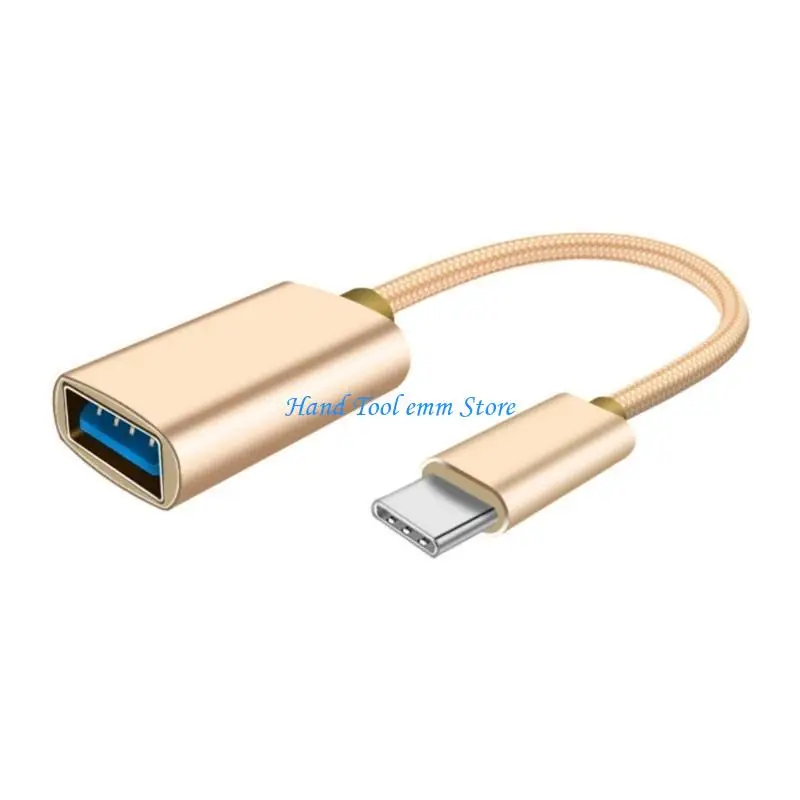 

H37F USB Female to USB 5Pin/Type C Male Adapter Cable 480Mbps Sync OTG Data Cord Wire for Keyboards, Game Controllers