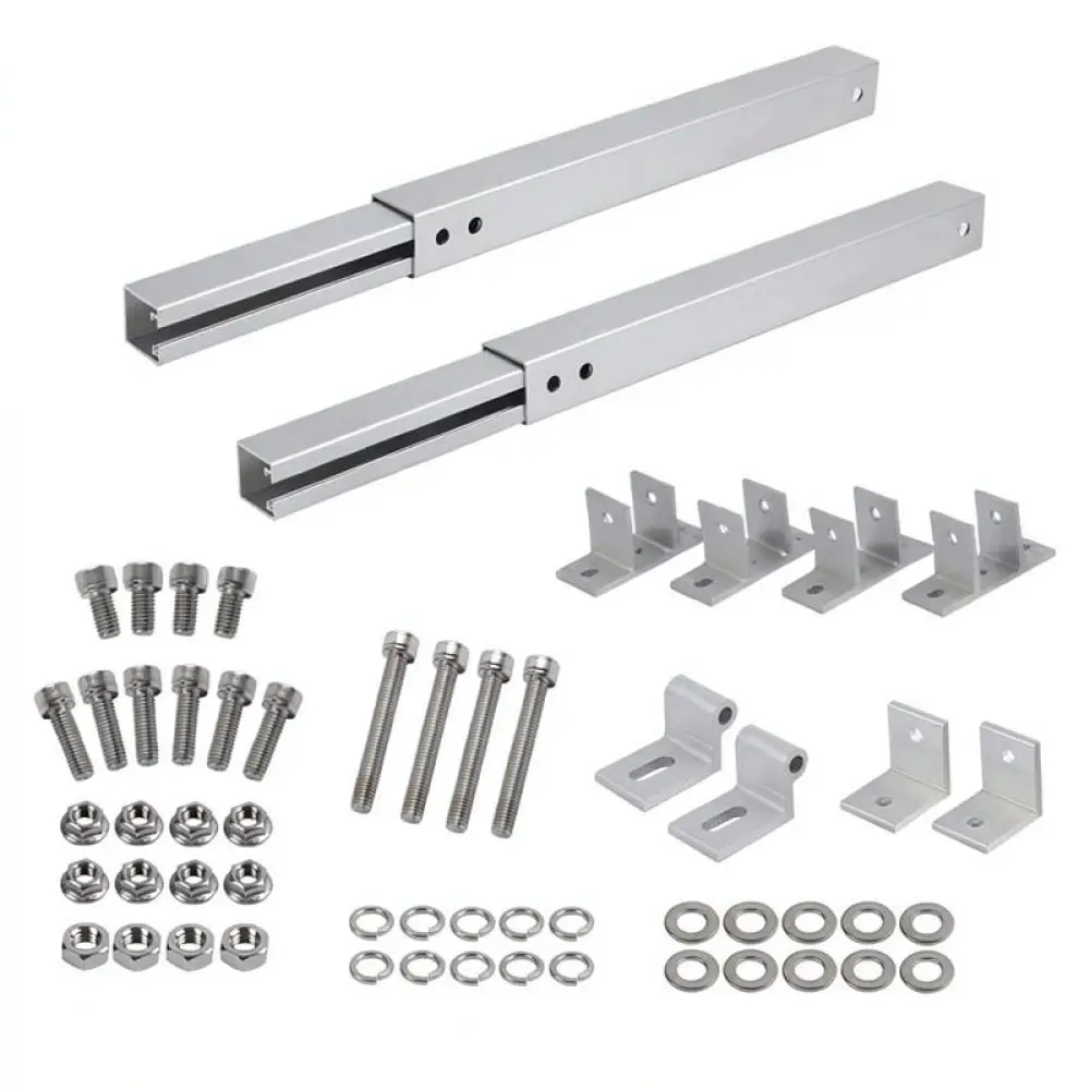 Durable Aluminum Alloy Solar Panel Roof Mounting Support Front Foot For Tin Metal Tile Photovoltaic Projects