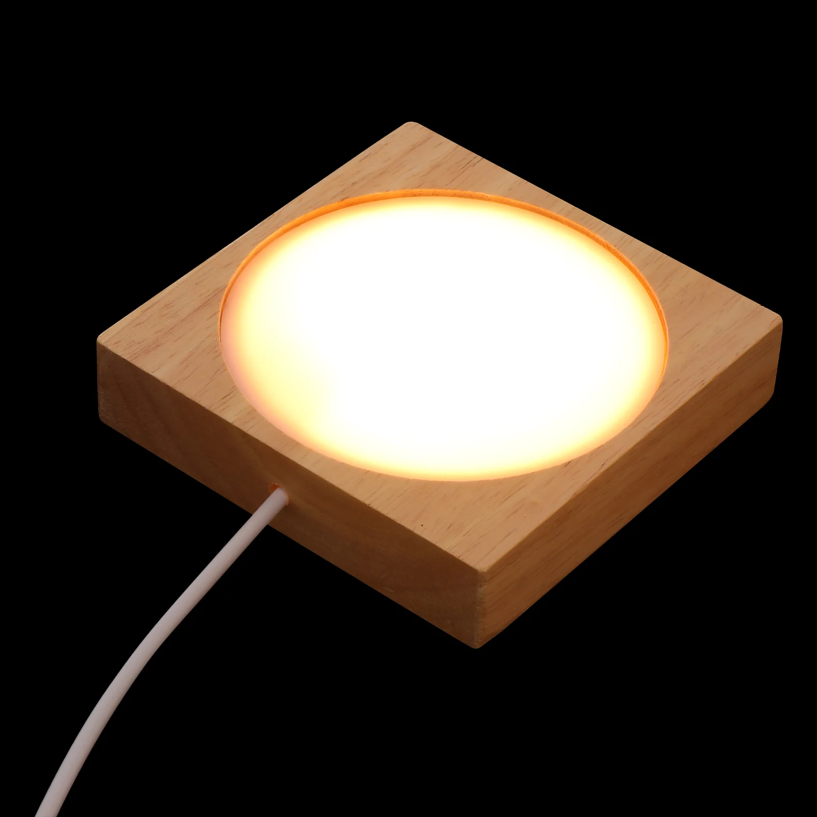 

LED Creative Night Lamp Small Decorative Light Wooden Material Desk Bedside Table nament Atmosphere Enhancer Elegant Design Long