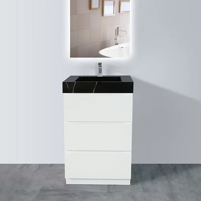 Modern Small Freestanding Bathroom Sink with Waterproof Basin