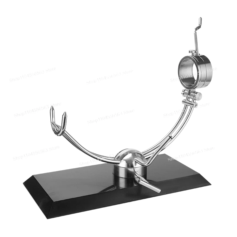 Ham Display Stand with 360 Degree Rotation, Stainless Steel and Marble Base for Kitchen Deli Shop Gift