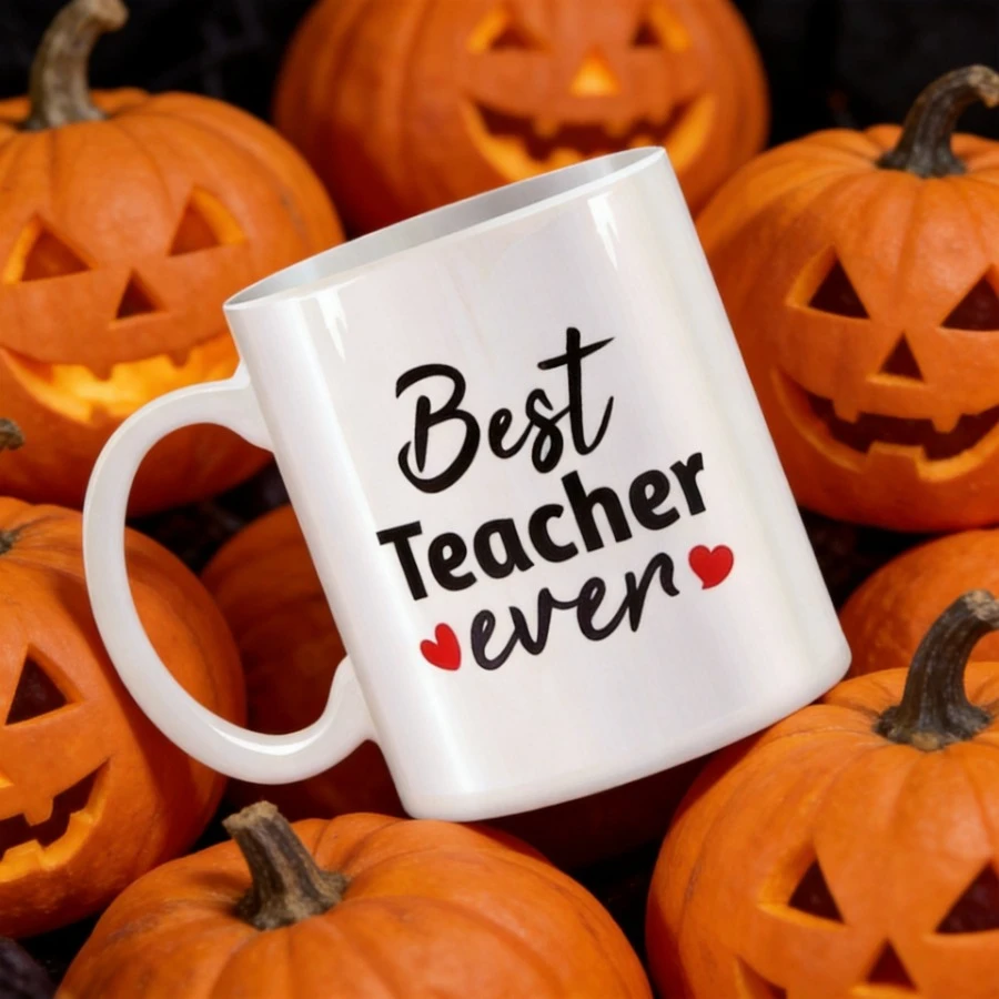 Ceramic Cup for the Best Teacher Ever Cup of Coffee Travel Mug Original Mugs Breakfast Cups Personalized Gift Drinkware Tea Beer