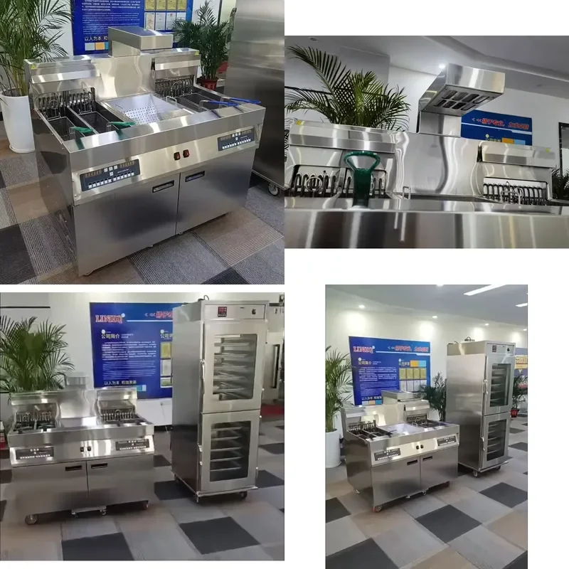 Commercial Electric Open Fryer with Dump Heating Station and Oil Filtration System for Restaurant Kitchen Use