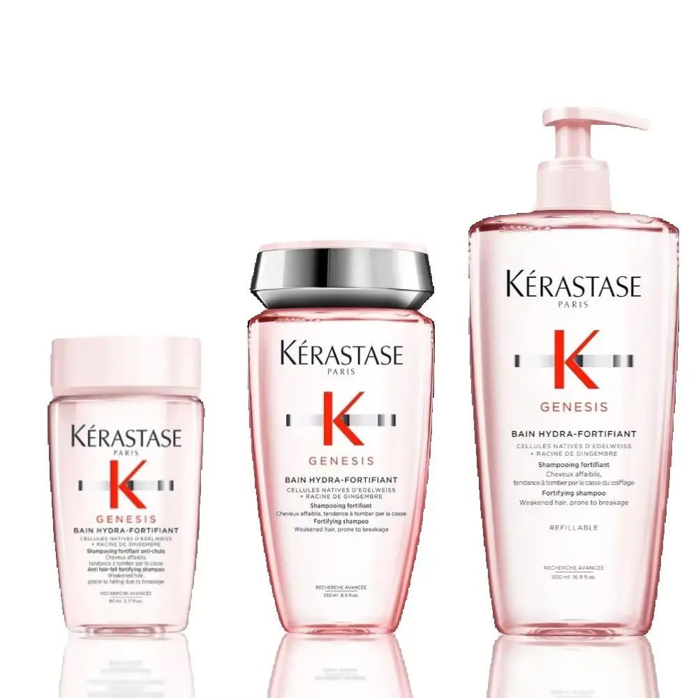 Kerastase Genesis Hydra-Fortifiant Shampoo 80/250/500ml, Anti-Breakage & Strengthening, Hydrates Hair, For Weak or Damaged Hair