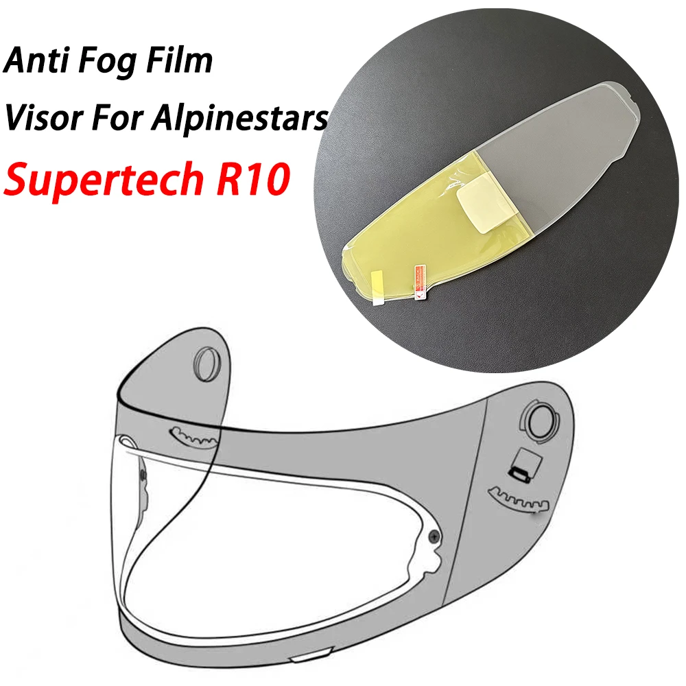 Visor Film Anti Fog Motorcycle Helmet for Alpinestars Supertech R10 Moto Helmet Accessories Antifog Lens Film