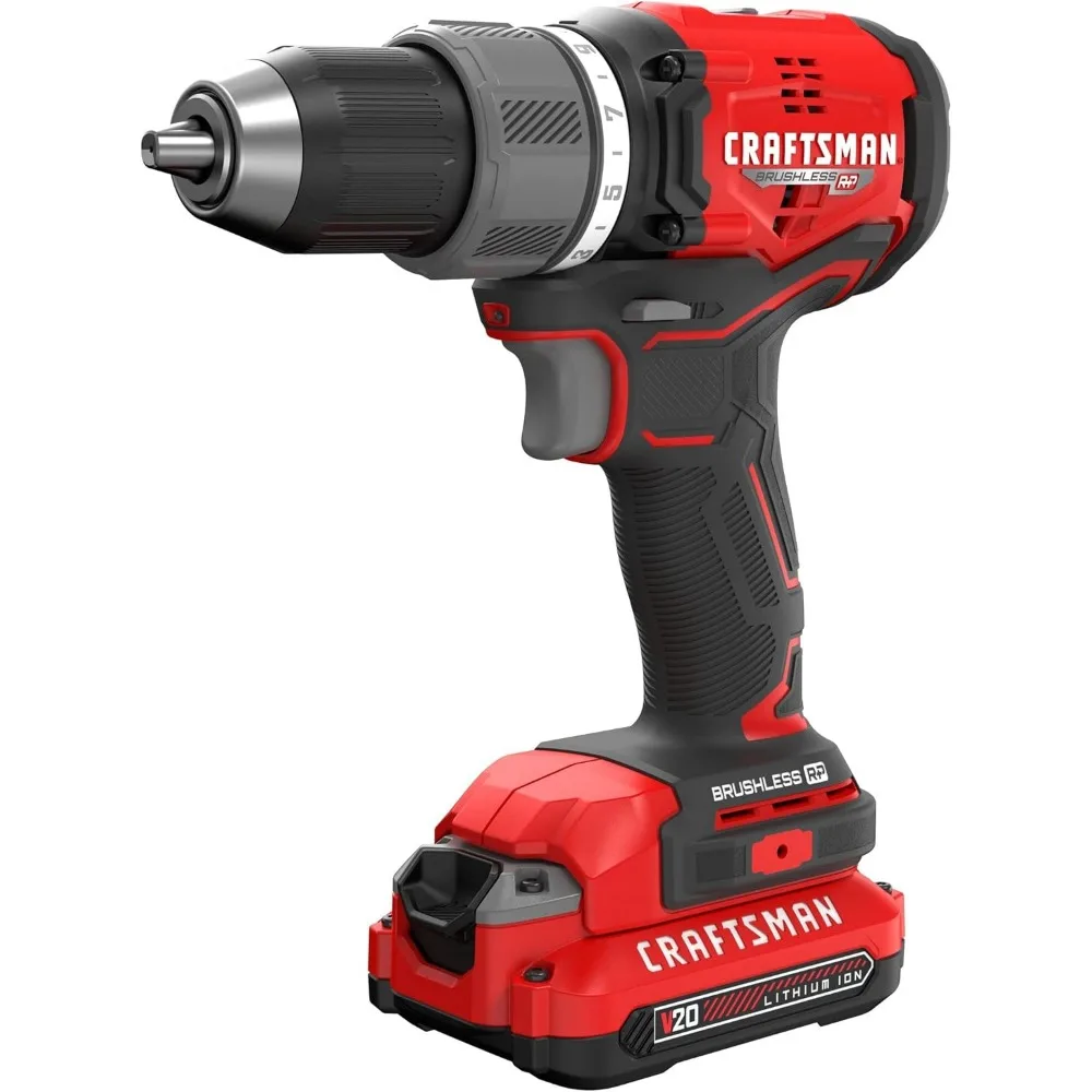 Kit Taladro y Taladro Inalámbrico con Dos Baterías y Cargador, Tecnología Brushless