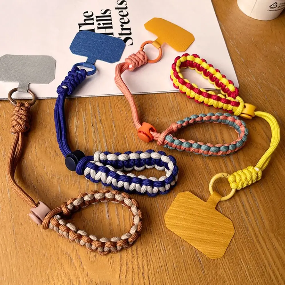 Colorful Woven Adjustable Phone Straps Polyester Hand-woven Phone Case Braided Lanyard Trinket Exquisite