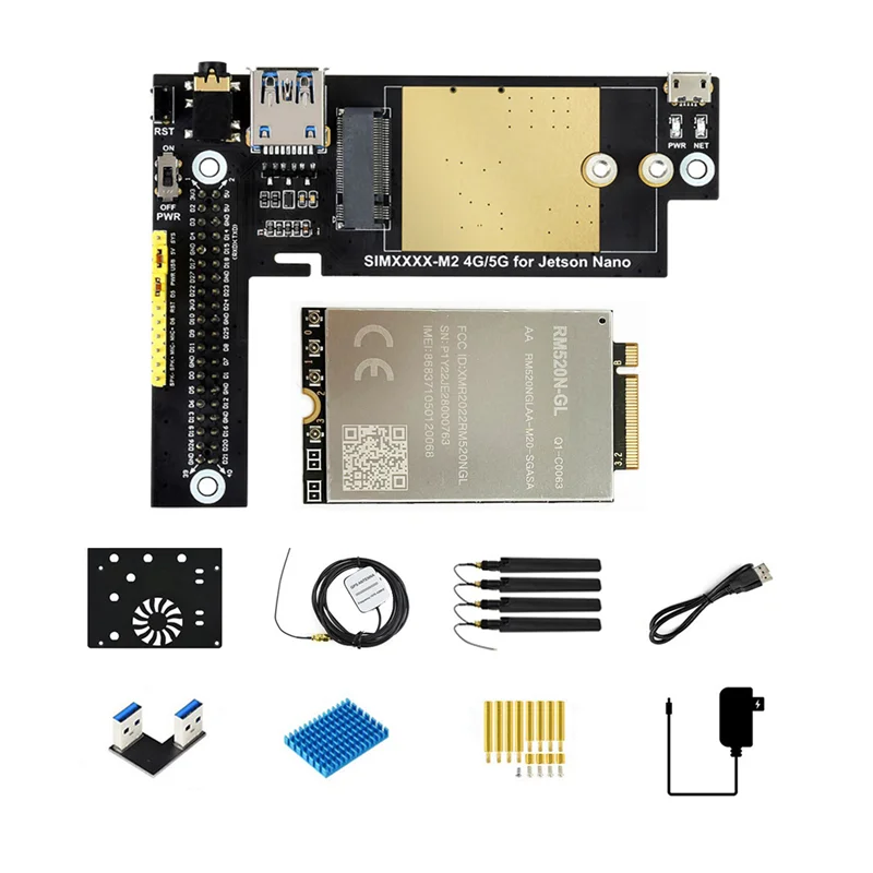 

New-RM520N GL 5G Module For Jetson Nano 5G/4G/3G Expansion Board For Regions With 5G Sub-6G Signal Coverage US Plug Durable