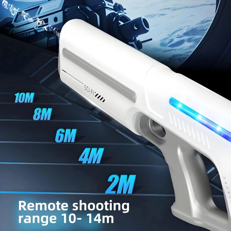Elektryczny pistolet na wodę ładowany przez USB Automatyczny, mocny Squirt Magazynowanie wody o dużej pojemności Letnia zabawka plażowa dla dzieci i chłopców