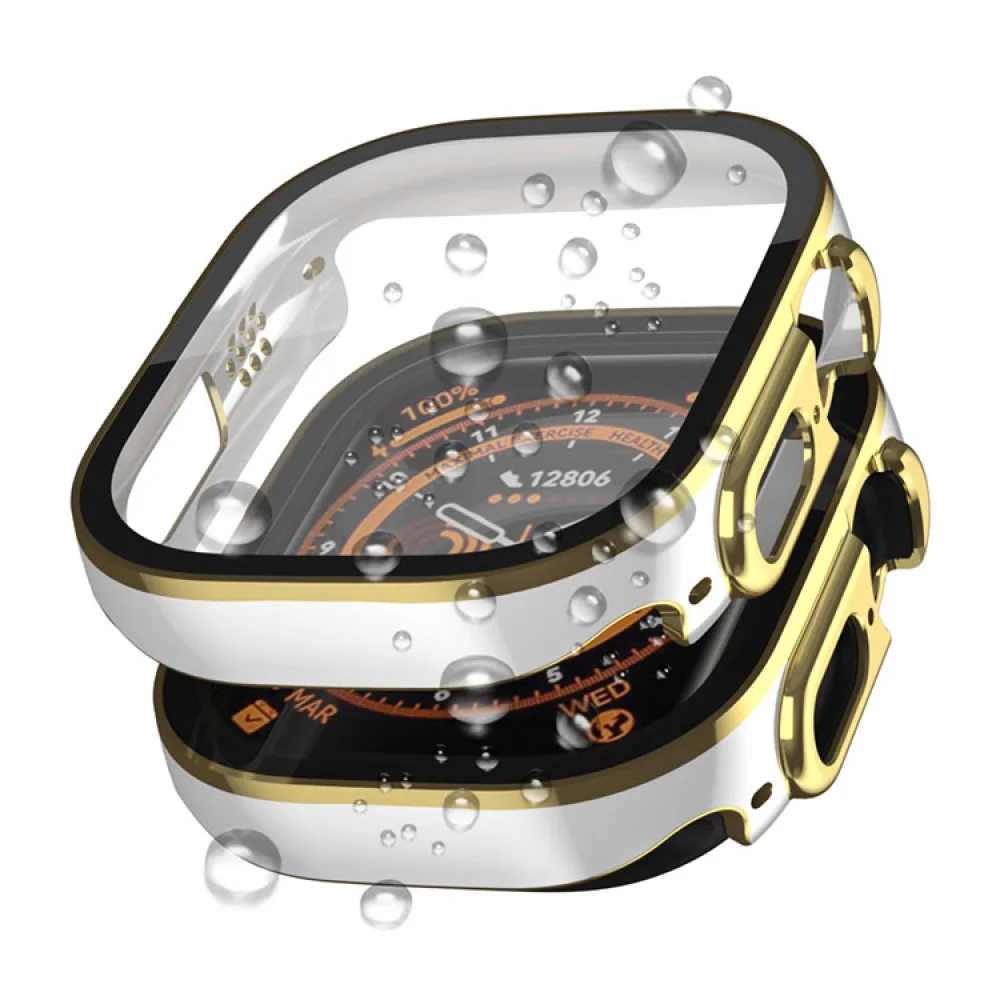 Capa de relógio galvanizada de duas cores, 49mm, peça única, à prova d'água, para relógio ultra2/relógio ultra, acessório de proteção