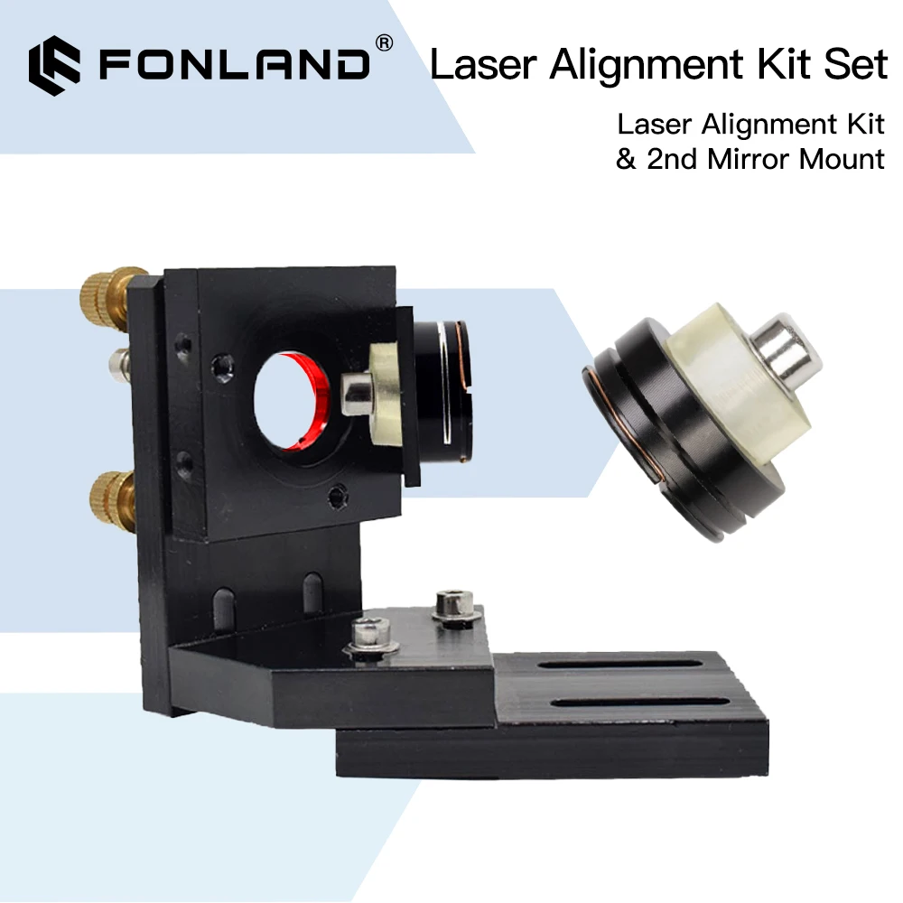 

FONLAND Optical Path Corrector With Dia. 25mm Mirror Mount Adjust Collimate Laser Light Regulator Alignment for CO2 Laser