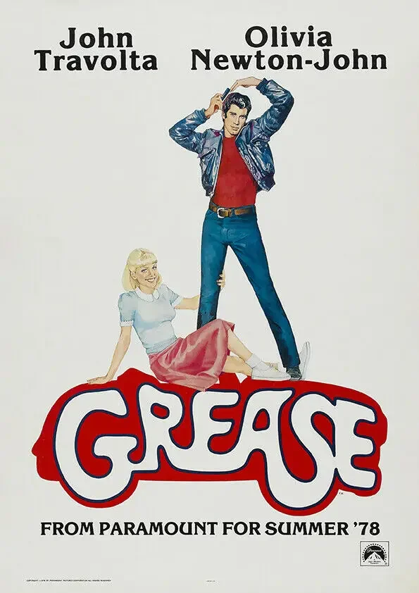 GREASE Movie ,Art Picture Print Silk Poster, Home Wall Decor