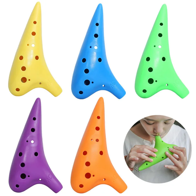 

12 Hole Ocarina Alto C Resin Plastic Ocarina, Flute Music Instrument