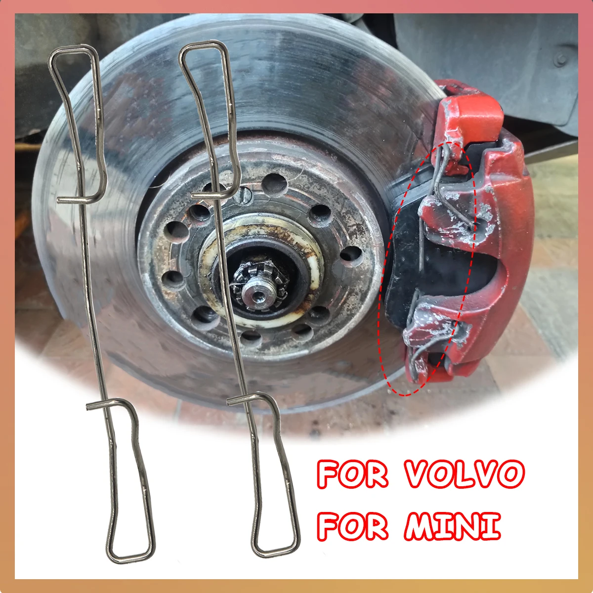 

Brake Pads Fittings Caliper Spring Fit Retainer Anti-Rattle Clip For VOLVO C30 C70 S40 S60 S80 V50 V70 XC70 MINI R50 R52 R53