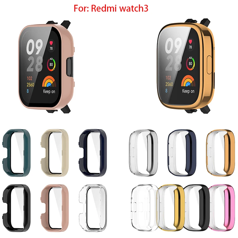 เคส PC + กระจกสำหรับ Xiaomi redmi Watch 4 3 2 1 TPU ฟิล์มป้องกันรอยขีดข่วนฝาครอบป้องกันสำหรับ Xiaomi redmi Watch 4 3 2 1 Lite