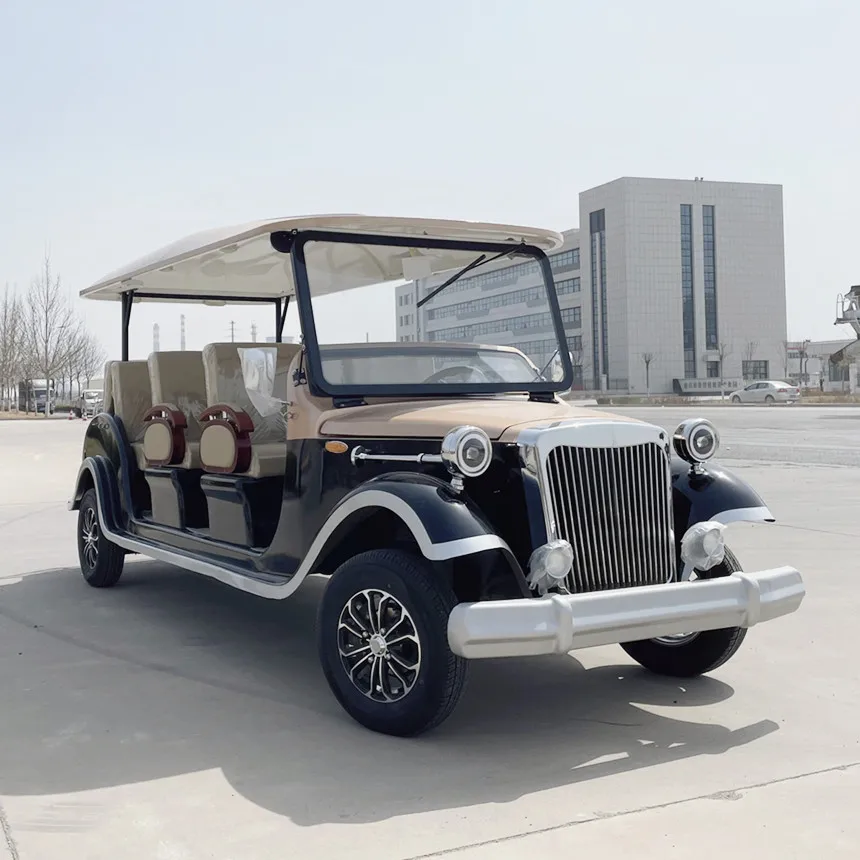 8-Seater Electric Vintage Retro Electric Classic Car Latest Design Resort Hotel Park Golf