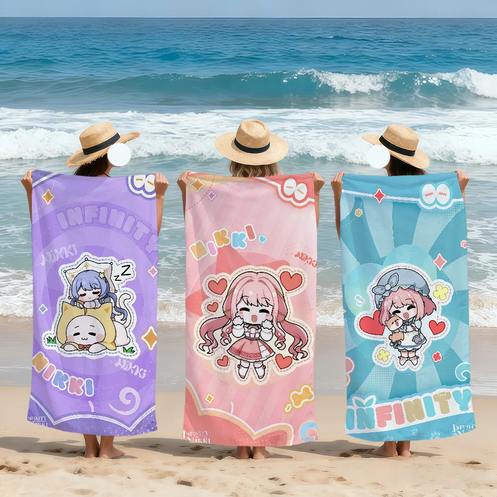funny fanart kawaii Infinity Nikki chibi game Soft Beach Towels Quick Dry Pool Towel for Travel Gym bathing Spa Camp sport Gift