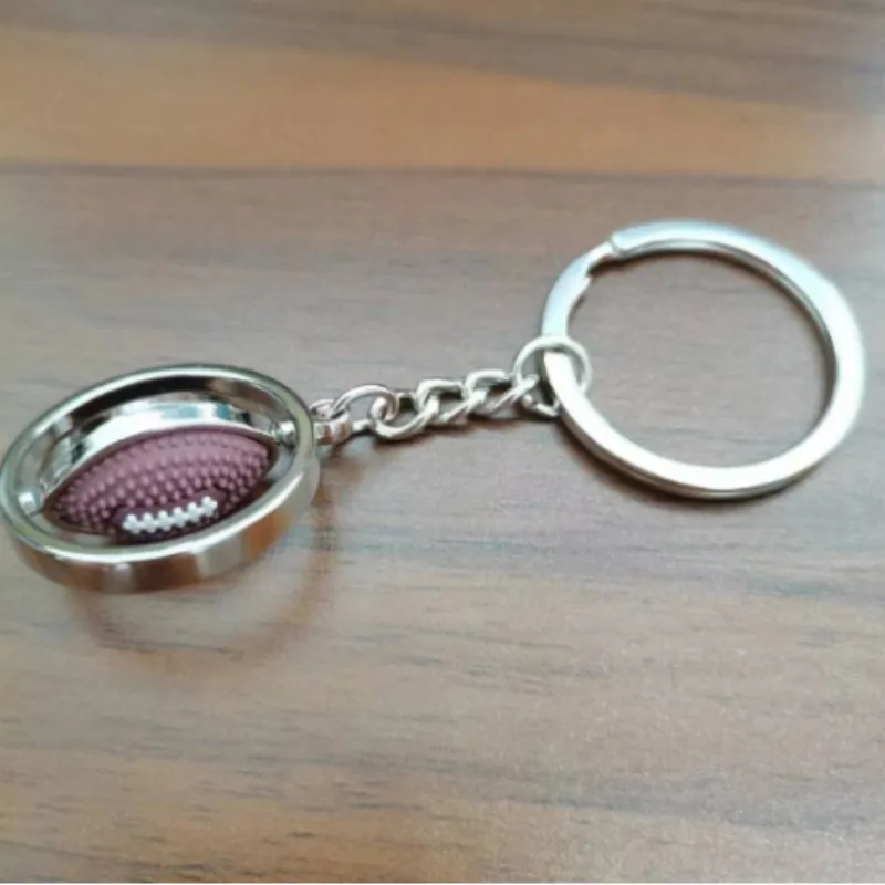 Rotatable Basketball Rugby Pendant Keychain For BMW E39 M5 E70 E71 X5 X6 E60 E90 E92 E93 M3 E87 F10 F07 Car Keychain Accessories