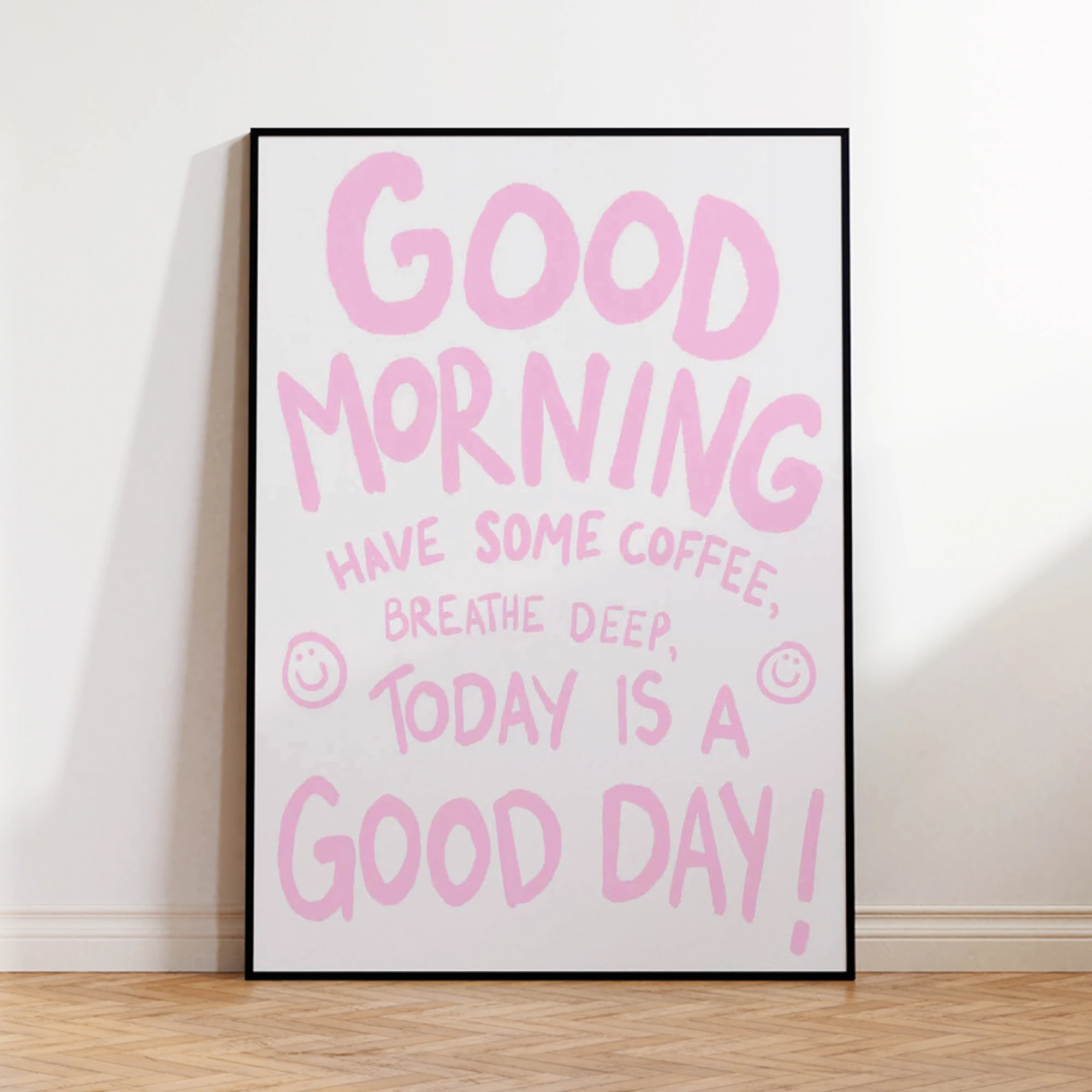 Modern,Minimalist Pink Cheerful Start Wall Art Print Canvas Painting Poster Picture For Living Room,Bedroom Home Decor