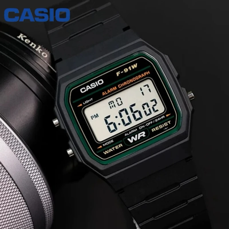 Casio F91W Vintage Minimalist Digital Wrist Watch LED Light Auto Date Stopwatch 30M Water Resistant Unisex Everyday Watch