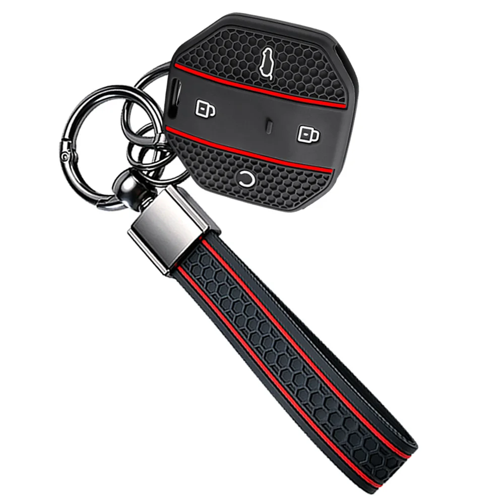 Silicone Car Key Fob for Jetour Freedom Shanhai T1 Traveller 2024 2025+ Remote Case Cover Shell Keychain Holder Car Accessories