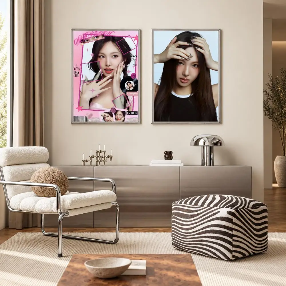 Singer Nayeon Poster Self‑Adhesive Waterproof PP Poster Coffee Bar Wall Art Home Decor