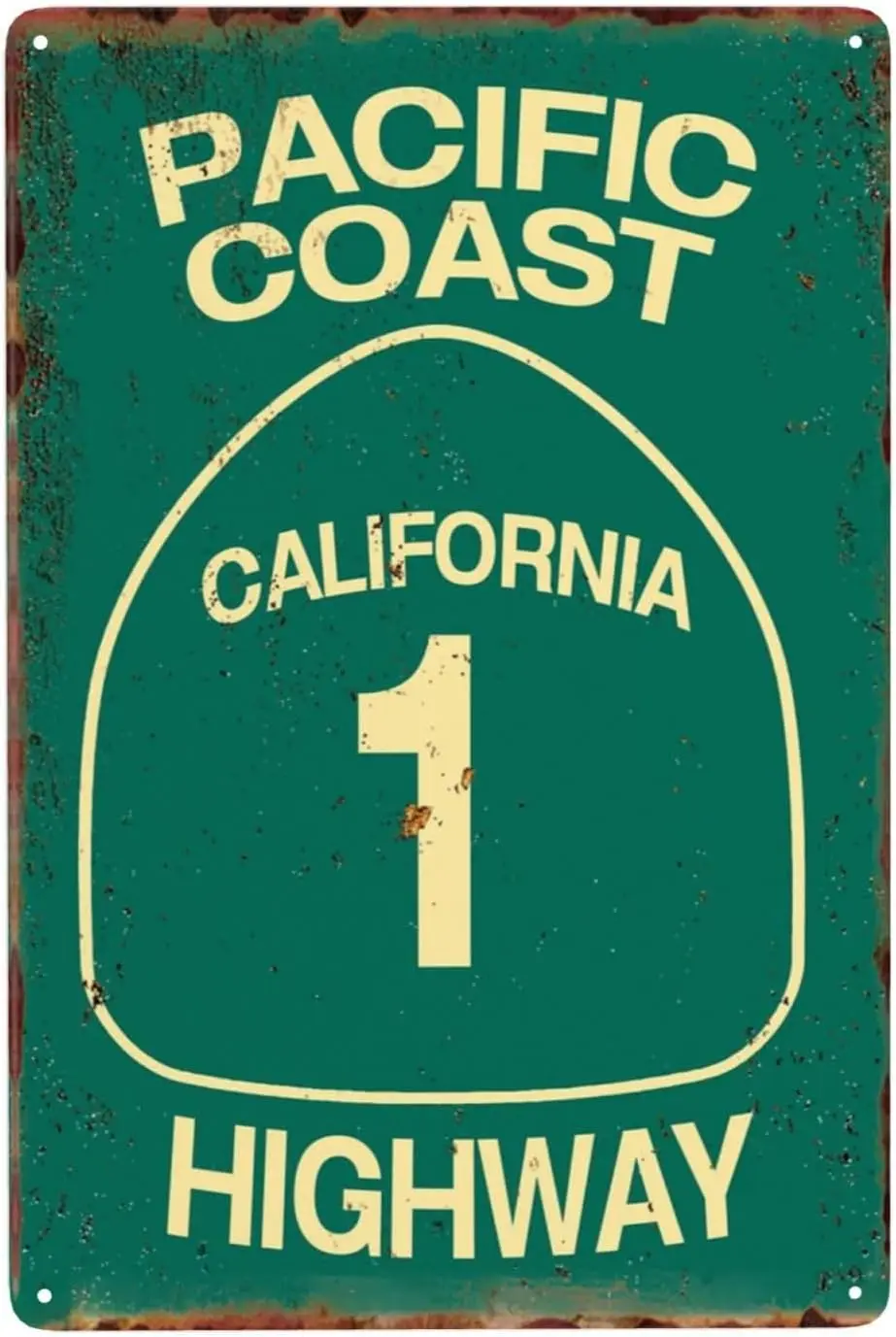 Vintage Metal Tin Sign Pacific Coast Highway Signs California Decor Abbey Street Road Sign Surf Tin Signs Summer Travel Gift 12