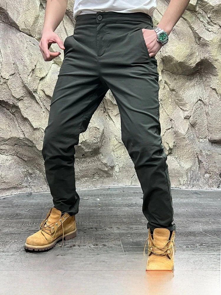 

Прямые брюки с высокой талией для пары, теплые повседневные брюки на подкладке, ветрозащитные молодежные модные осенние брюки