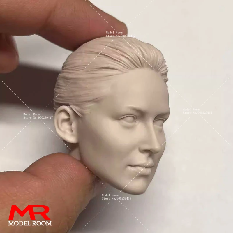 Unpainted 1/6 Scale Sharon Stone Head Sculpt Carving Model Fit 12-inch Female Soldier Action Figure Body for Fans DIY