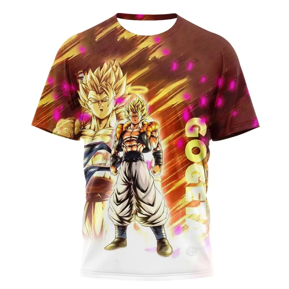 2026 Neue Familien-Kleidung im Drachenball-Design, 3D-Druck, Rundhals-T-Shirt, Anime-Splash-Ink-Stil, Vollflächiger Druck, Lässige Oberteile – Detail 5