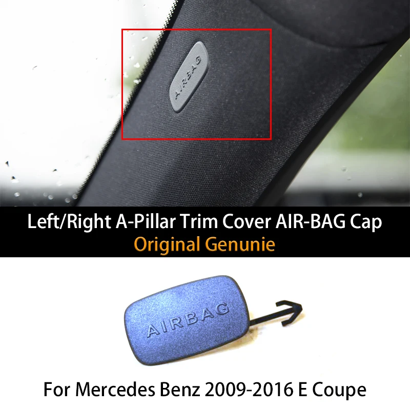 Original Genuine Black Left/Right A-Pillar Trim Cover AIR-BAG Cap For Mercedes Benz E Coupe 2009-2016 OEM