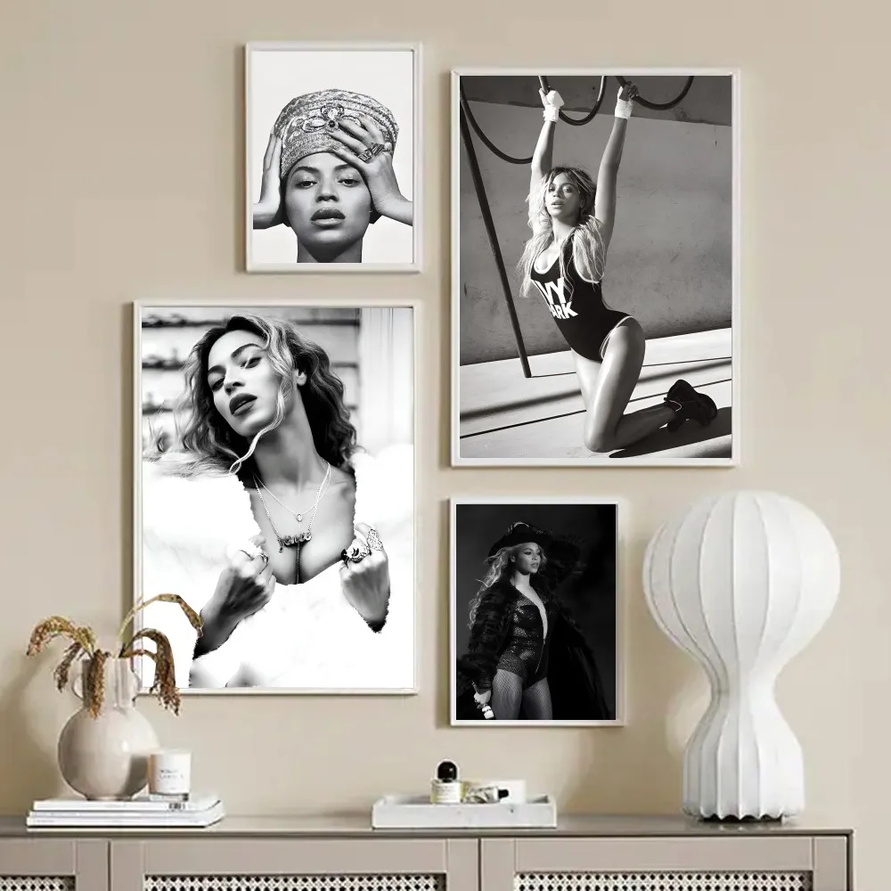 Beyonce Super Music Singer Star Poster Stickers Living Room Bedroom Entrance Cafe Wall Art Decoration Painting Room Home Decor