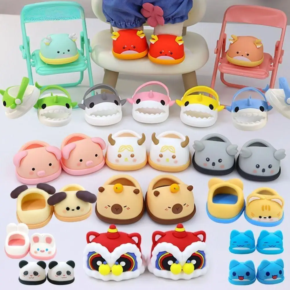 

1 Pair 20cm Cotton Doll Shoes Soft Rubber Shoes Cute Animal Patterned Shoes Doll Accessories Children Toys Gifts