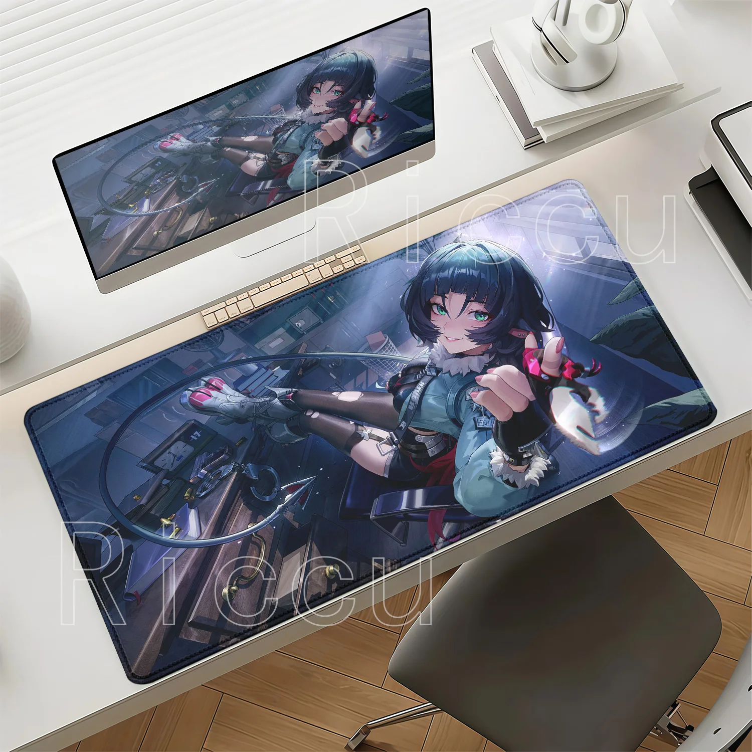 ZZZ Jane Doe Zenless Zone Zero Gaming Mousepad Rubber Non-Slip Base Desk Mat PC Offices Accessories Large HD Printing Mouse Pad