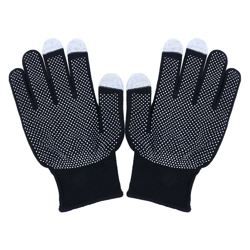Thin Solid Color Sun Protection Driving Windproof Touch Screen Gloves Men Nylon Gloves Full Finger Gloves Anti-skid Mittens