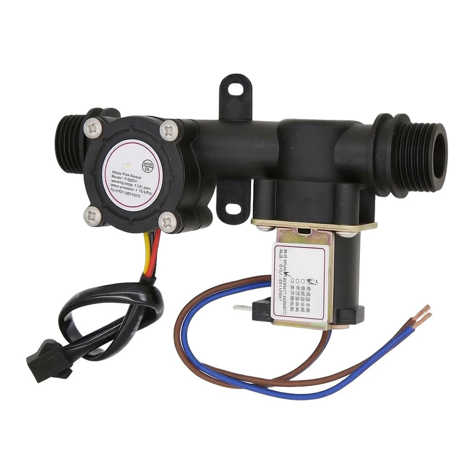 Digital Water Flow Meter With Solenoid Valve DC3.5-24V G1/2 Inch For Water Heater Liquid Level Sensor Testing Tool