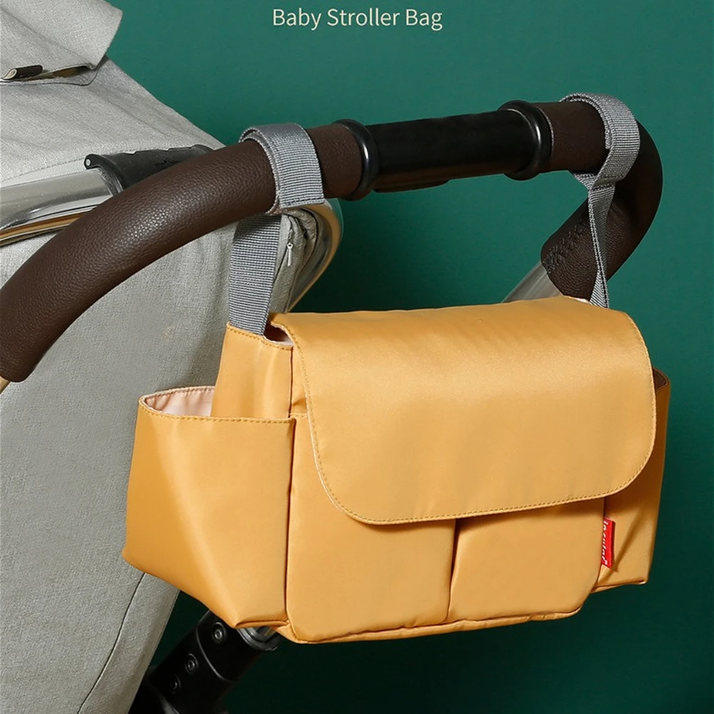 

Multi Functional Baby Stroller Hanging Bag Nylon Waterproof Large Capacity Urine Bag Essential Multi Pocket Stroller Storage Bag