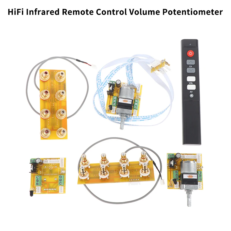 ​​HiFi Infrared Remote Control Volume Potentiometer 4-in-1-out Audio Switching Switch Board Signal Selector Board