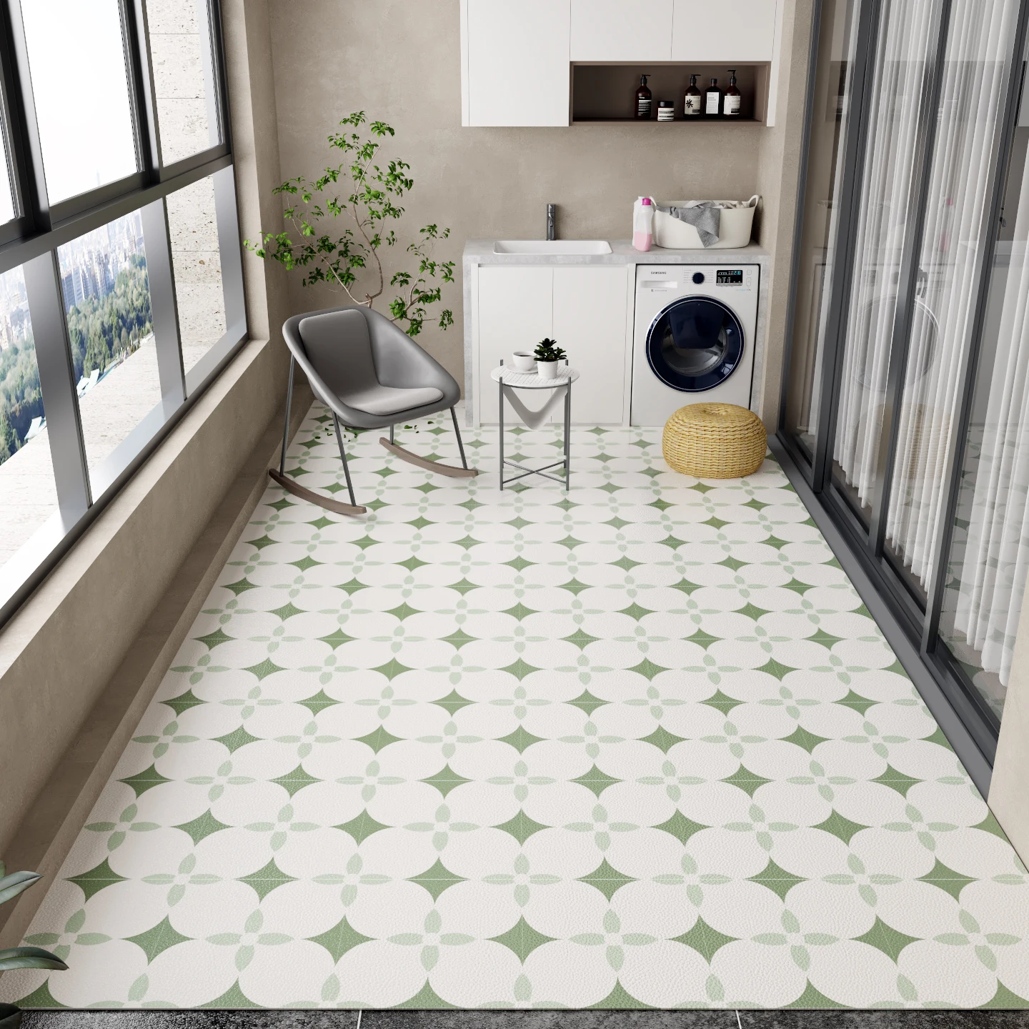 Balkonvloermat Pvc-leer Grote  - Commercial Kitchen Vinyl Flooring recensie en prijs
