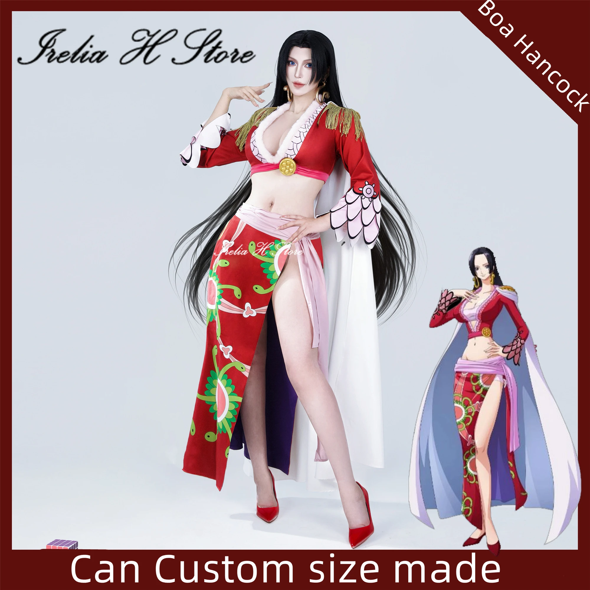 

Irelia H Store Boa Hancock Cosplay Costume Women Cheongsam classical skin Halloween Cosplays Anime Can Custom size made